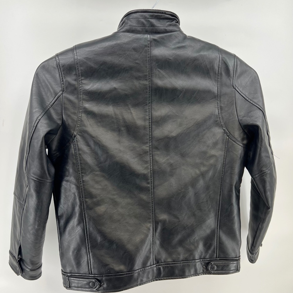 Levis Mens Faux Leather Field Jacket Black Quilted Lining Medium‎ RN 54163 - Picture 13 of 13